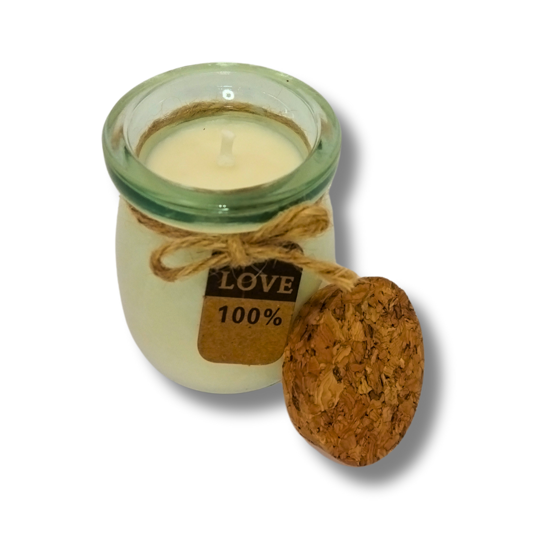 Vela aromática LUSH de 4 oz Almendras e Hibiscos - Cera de soja natural