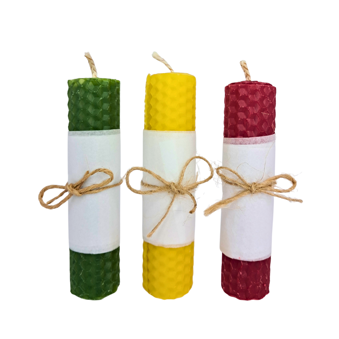 Velas de Miel - Cera de abeja natural 10 cm