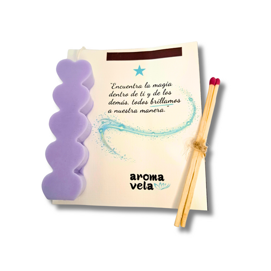 Vela Aromática de Lavanda - Corazones - Souvenir
