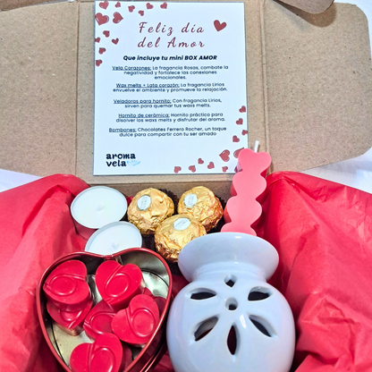 Mini BOX AMOR de velas Aromáticas para San Valentín