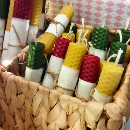 Velas de Miel - Cera de abeja natural 20 cm